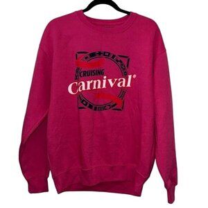 Carnival Cruise Pink Sweatshirt Crewneck Size M